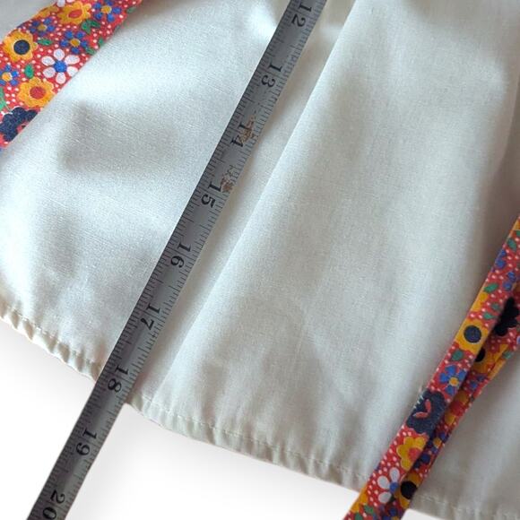 60s 70s Boho Tie-back Peasant Tunic ~ Girls Size 8 ~ Groovy print - Picture 6 of 7